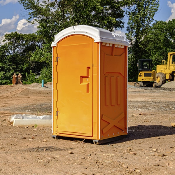 how often are the portable toilets cleaned and serviced during a rental period in Edgeley